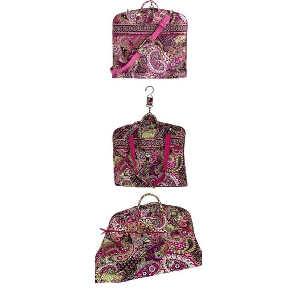 Vera Bradley Very Berry Duffel Weekender and Garment Set Retired Pattern Pink - Picture 13 of 15